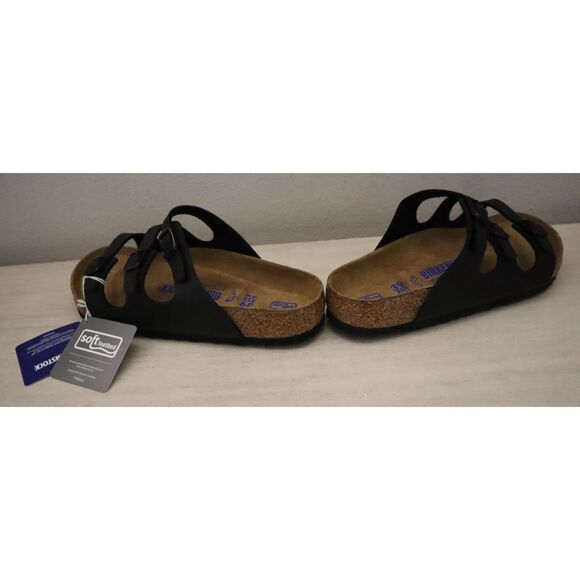 Birkenstock 0053011 WMN 39 US 8 Black Florida Soft Footbed Birko-Flor Sandal - Picture 11 of 14